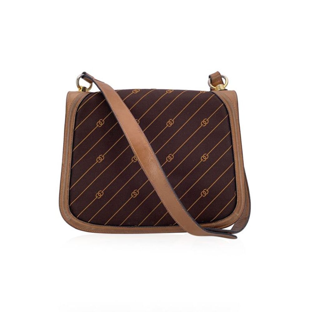 Gucci Vintage Cloth Shoulder Bag Logo Diagonal